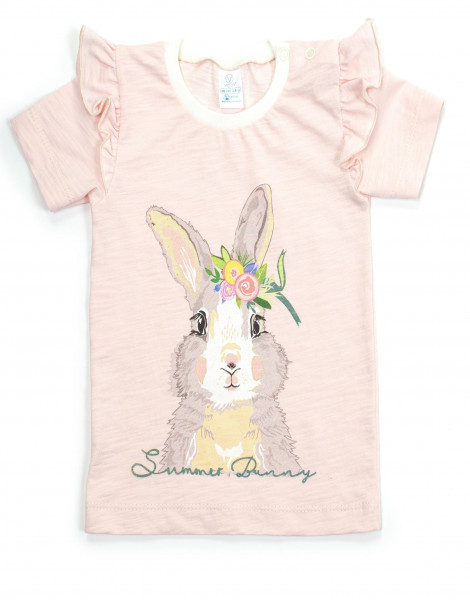 Футболка Верес Summer Bunny, на кнопках, хлопок, 3-12м